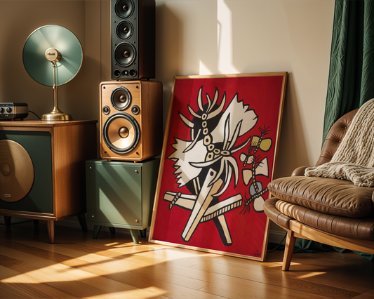 Fernand Léger - Quatre papillons et un insecte (Fire sommerfugler og et insekt)