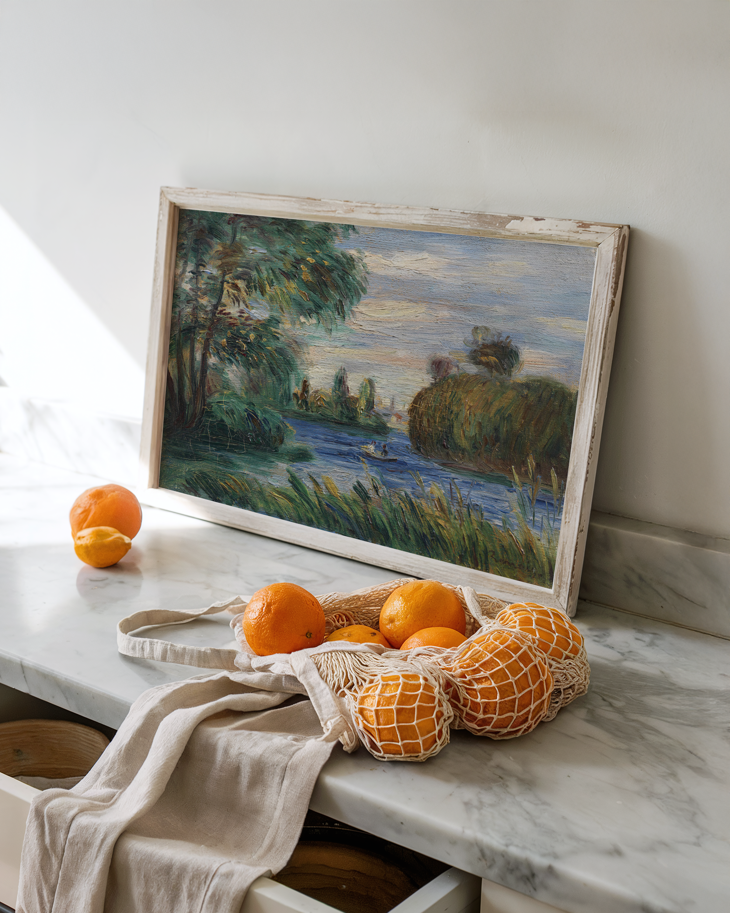 Pierre-Auguste Renoir - River Landscape (1890)