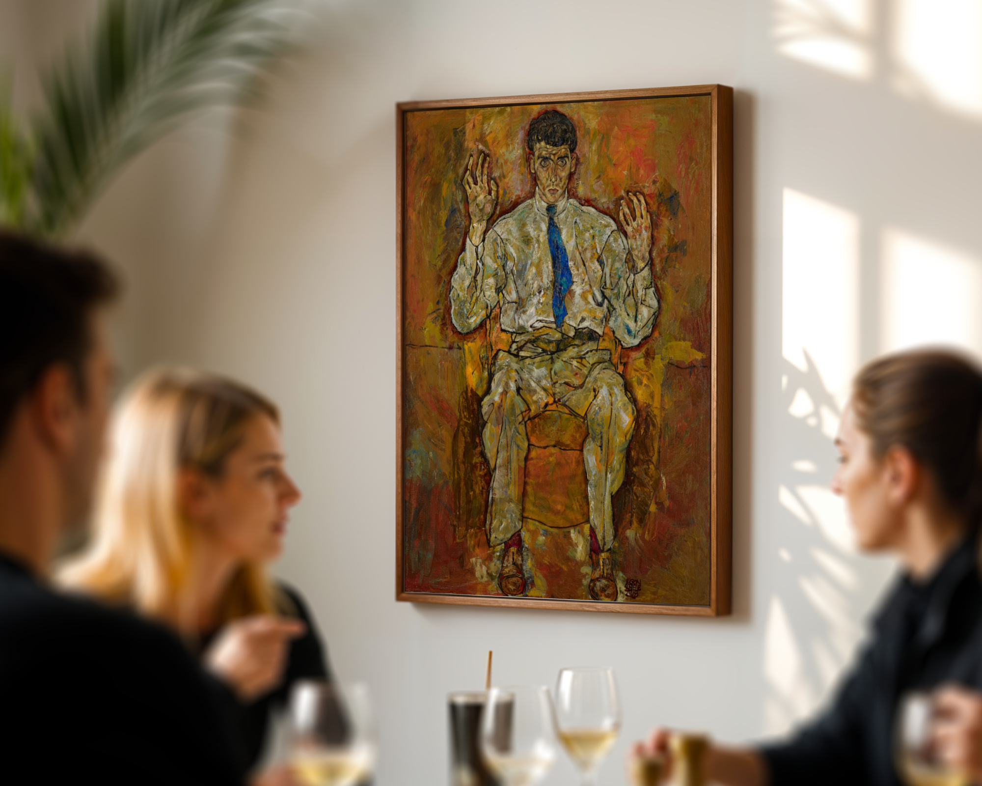 Egon Schiele - Portrett av maleren Albert Paris von Gütersloh