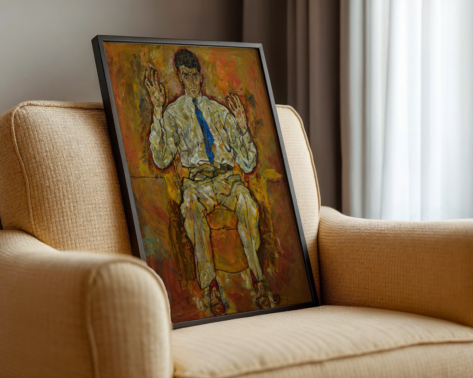 Egon Schiele - Portrett av maleren Albert Paris von Gütersloh