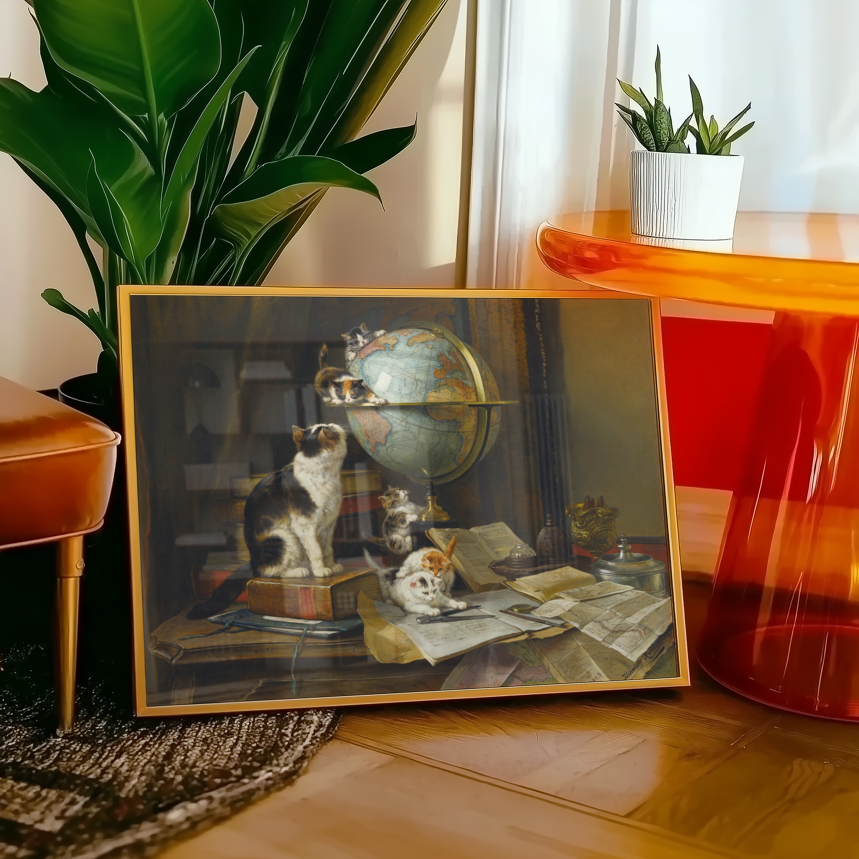 Henriette Ronner-Knip - The Globetrotters (1883)