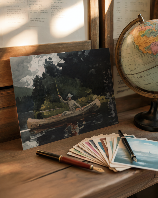 Winslow Homer - Fishing in the North Woods (1896)