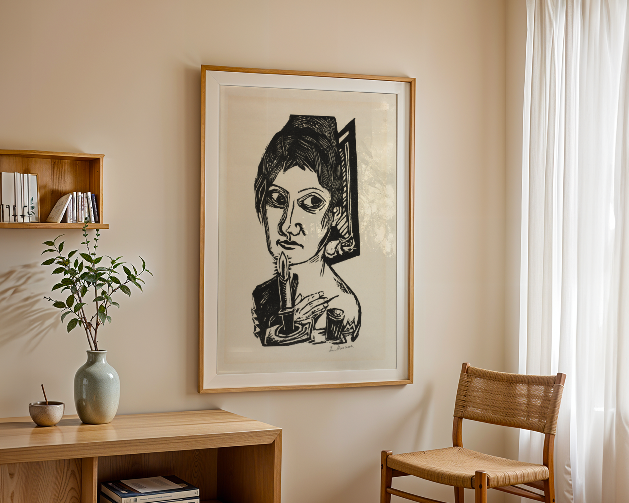 Max Beckmann - Kvinne med lys