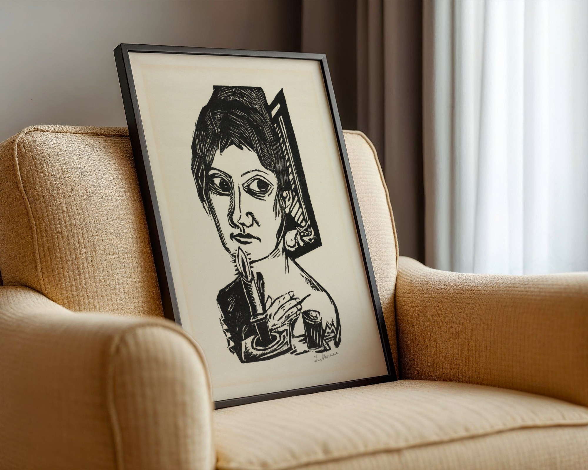 Max Beckmann - Kvinne med lys