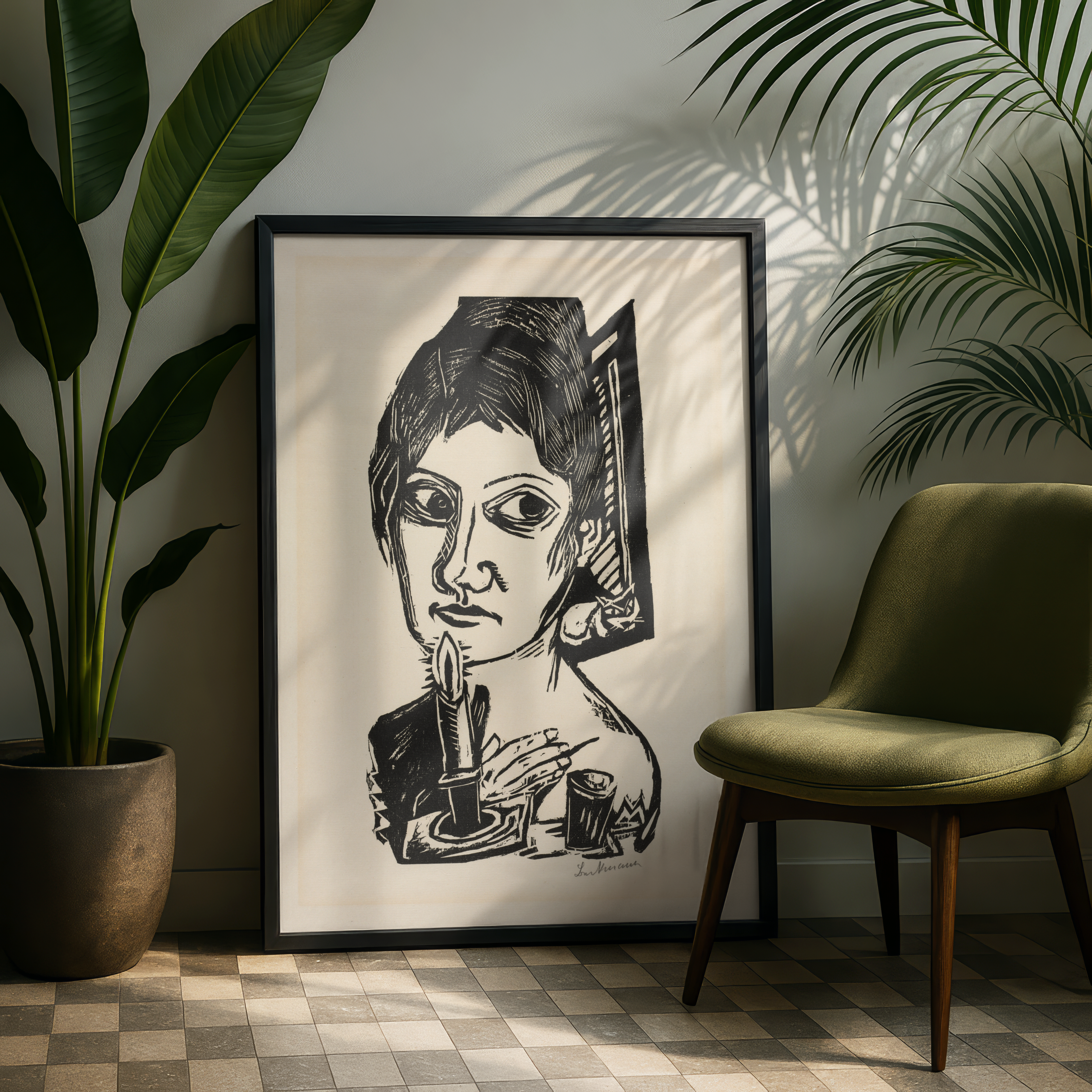 Max Beckmann - Kvinne med lys