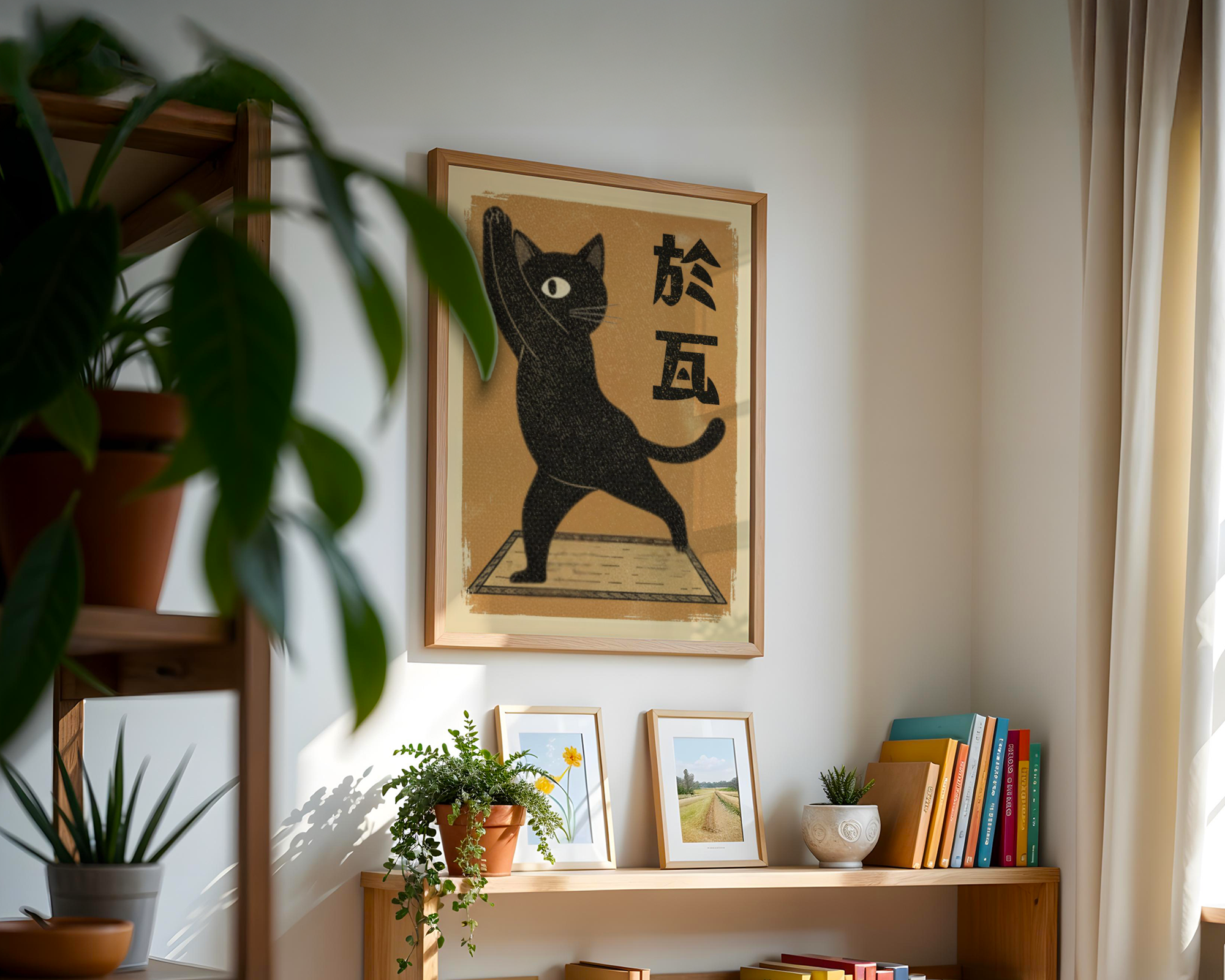 Yoga Cat Warrior Pose