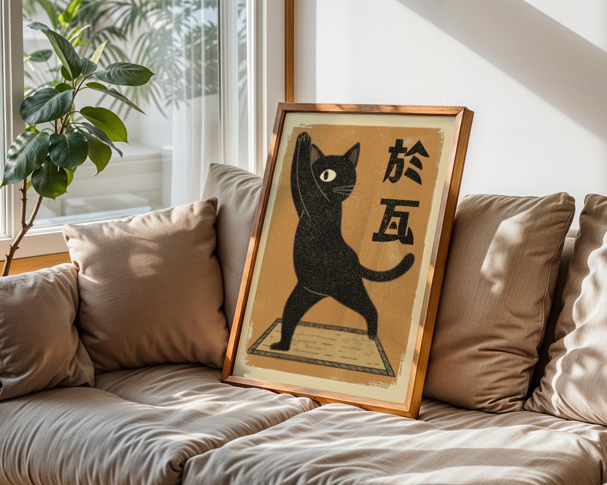 Yoga Cat Warrior Pose