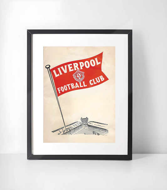 Liverpool Fotballkunst - Samling - Kunsttrykk A3+/A3 - Uten ramme #7 Vintage Liverpool Flyer