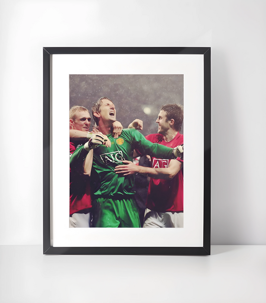 Manchester United Fotballkunst - Samling - Kunsttrykk A3+/A3 - Uten ramme #8 Champions of Europe 2008