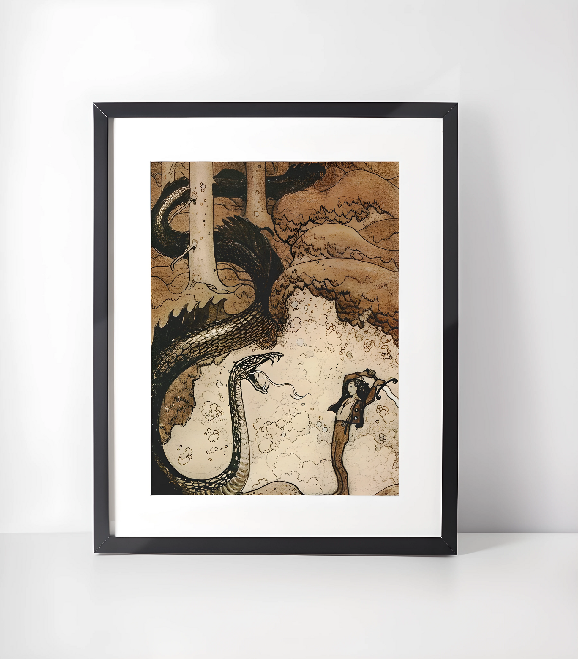 John Bauer (1882–1918) Kunstsamling - Kunsttrykk A3+/A3 - Uten ramme #2 Folkeeventyr Illustrasjon - John Bauer
