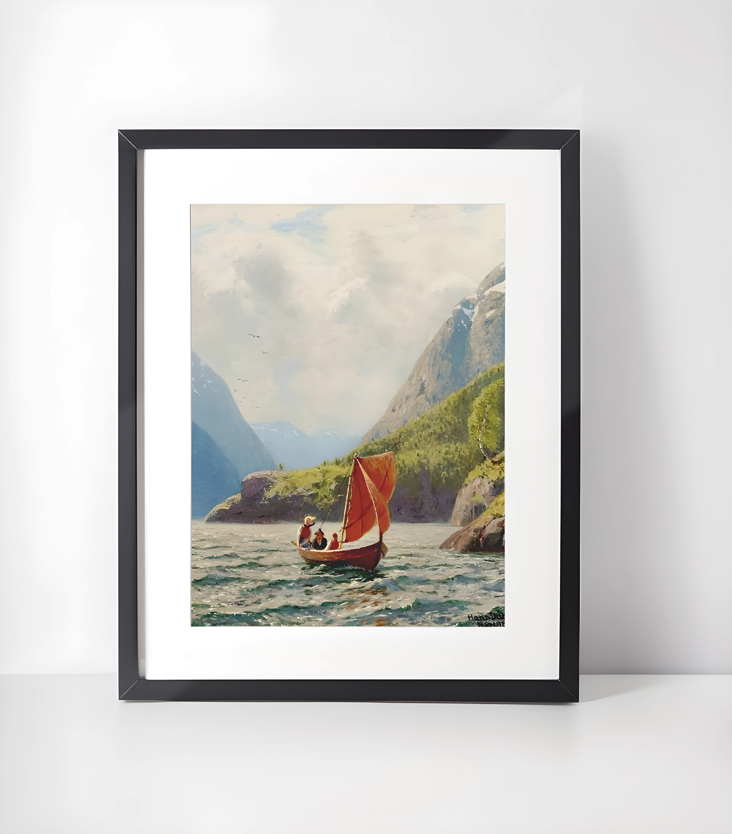 Hans Dahl (1849-1937) Kunstsamling - Kunsttrykk A3+/A3 - Uten ramme #1 Fjordlanskap
