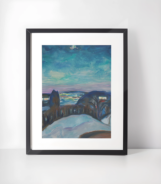 Edvard Munch Samling - Kunsttrykk A3+/A3 - Uten ramme #7 Starry Night 1922-1924