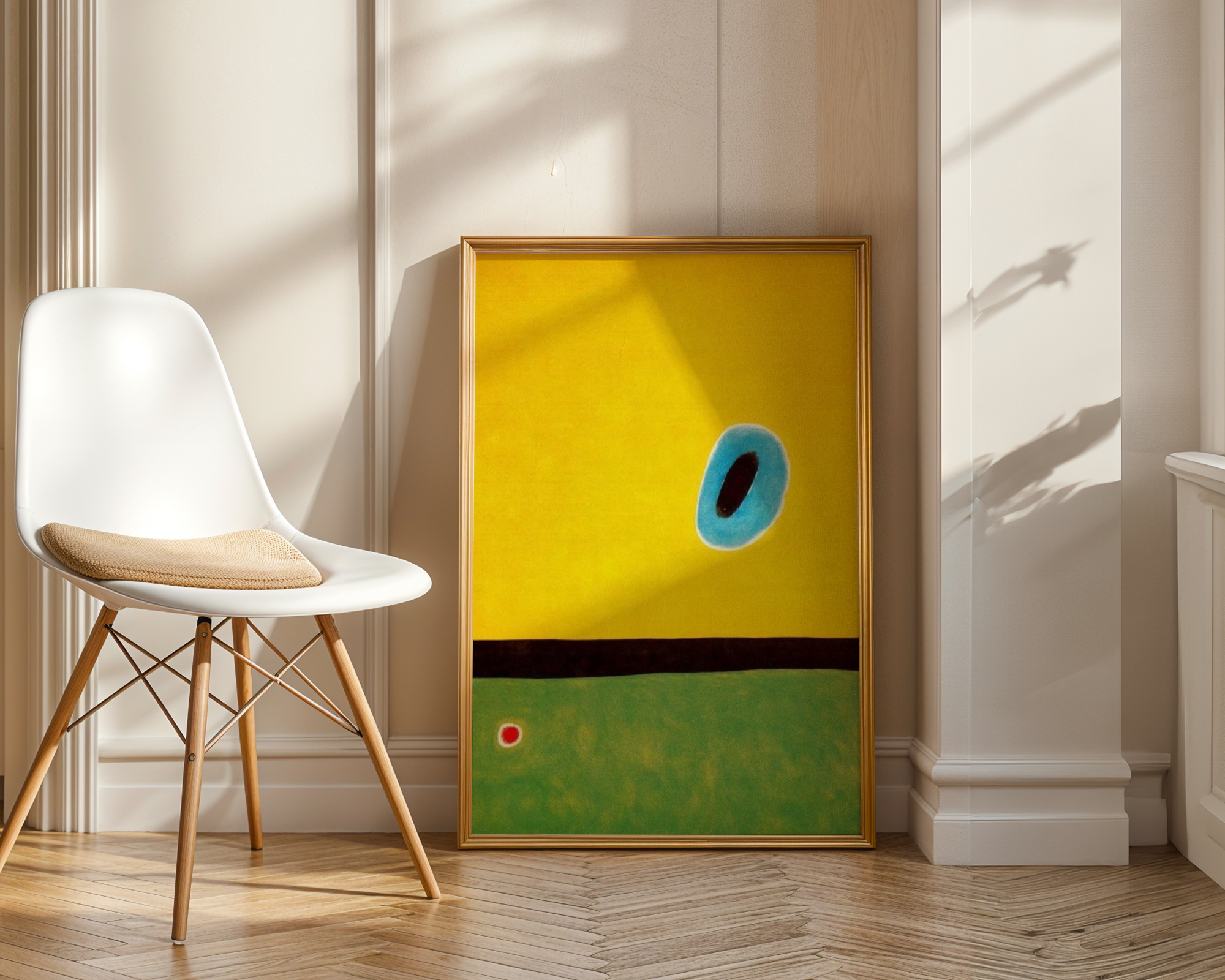 Joan Miró - Lerkenes vinge, omkranset av gyllent blått (1967)