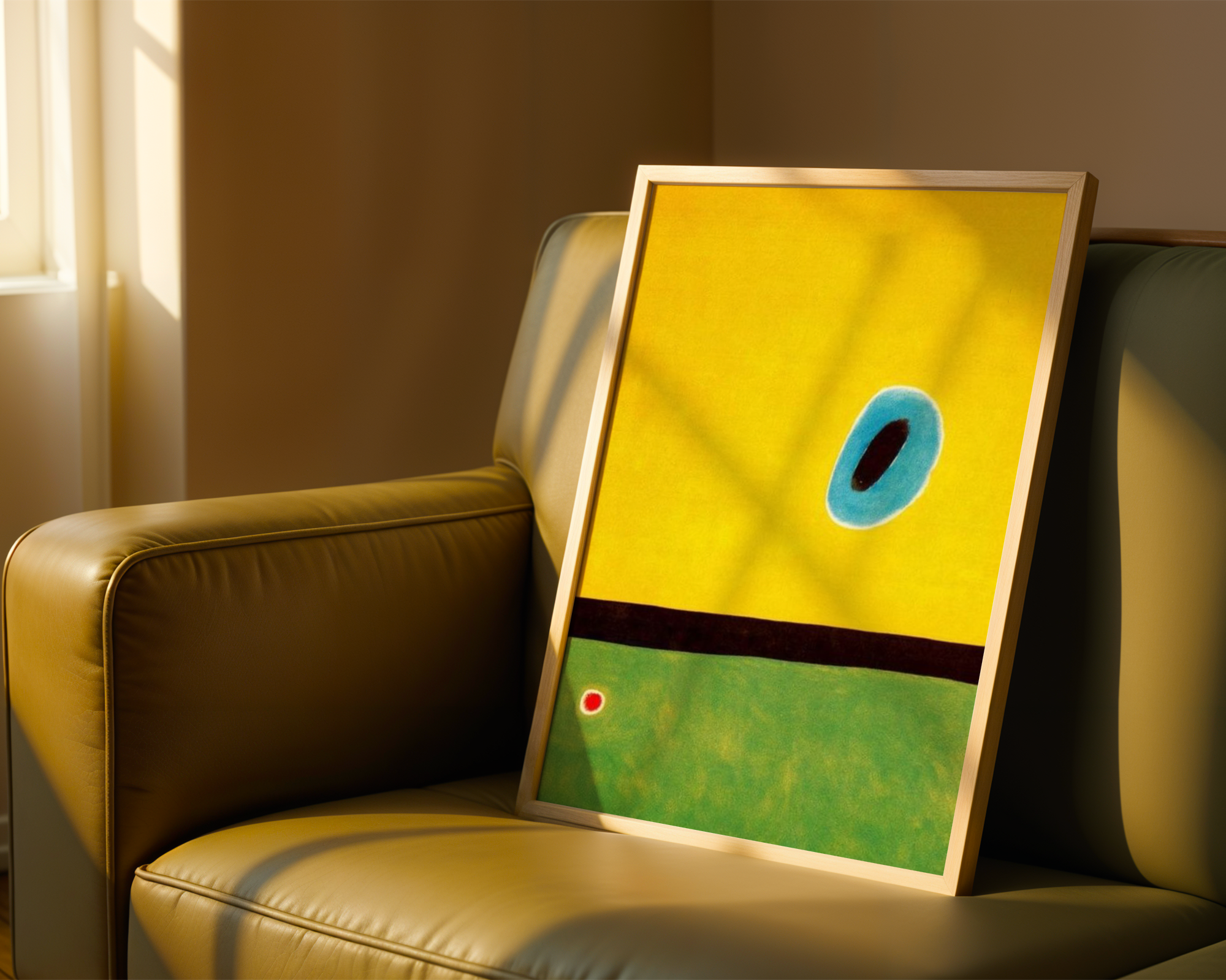 Joan Miró - Lerkenes vinge, omkranset av gyllent blått (1967)