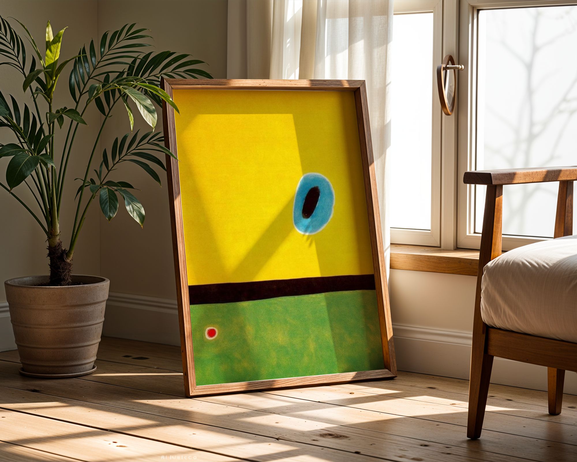 Joan Miró - Lerkenes vinge, omkranset av gyllent blått (1967)