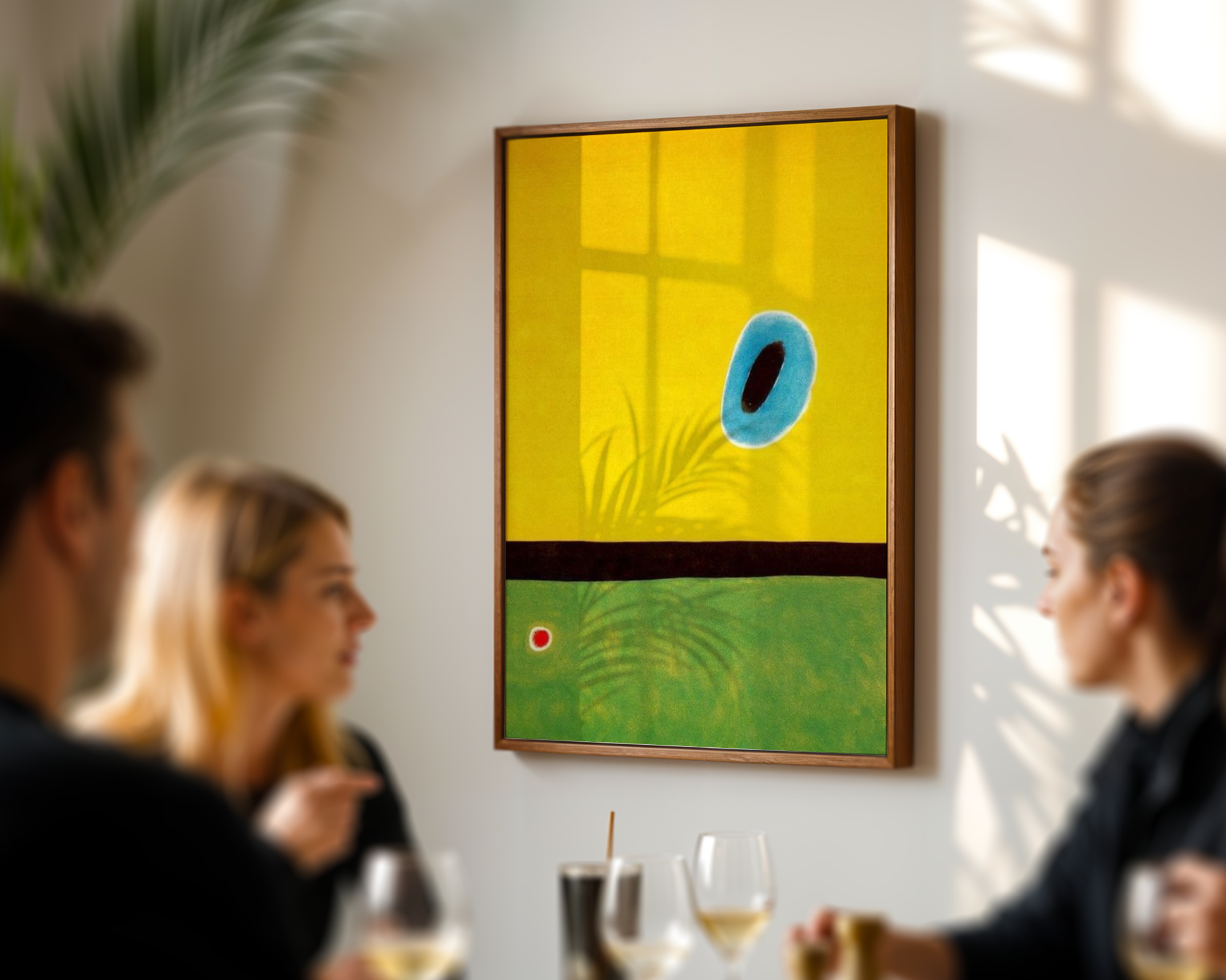 Joan Miró - Lerkenes vinge, omkranset av gyllent blått (1967)