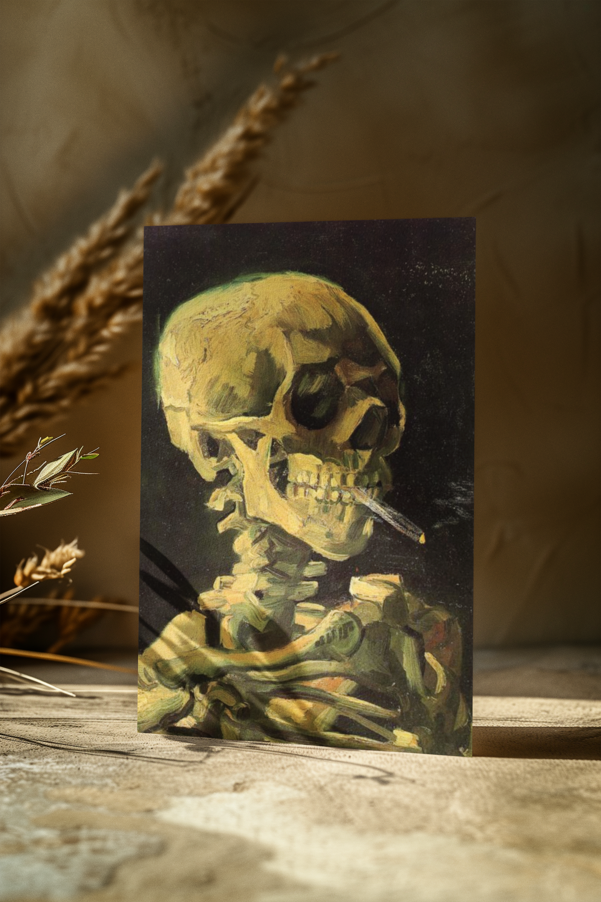 Van Gogh 4x malerier serie - Kunsttrykk A5 #1 Hodeskalle A5 (14.8 cm x 21 cm)