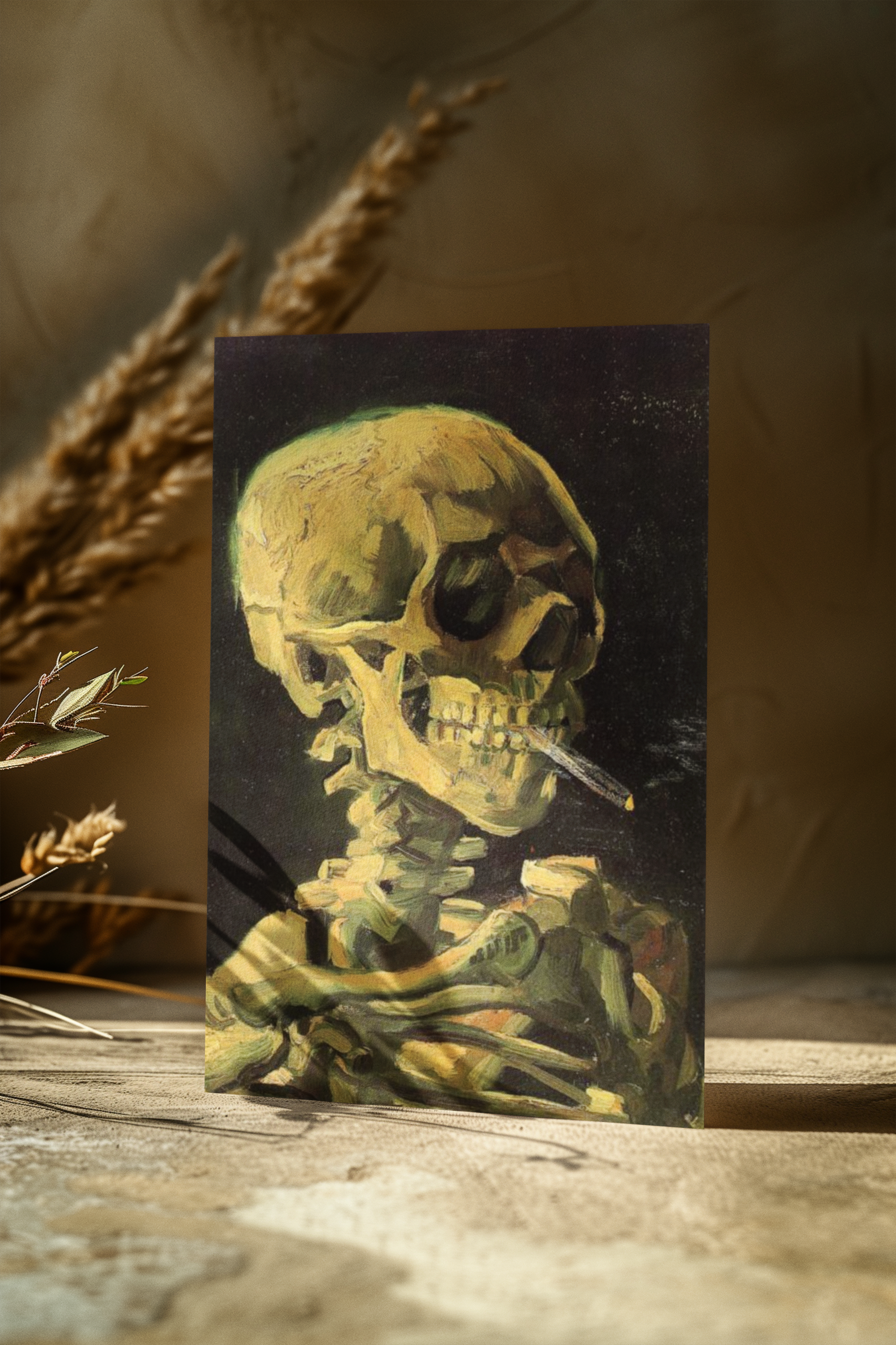 Van Gogh 4x malerier serie - Kunsttrykk A5 #1 Hodeskalle A5 (14.8 cm x 21 cm)