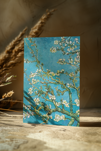 Van Gogh 4x malerier serie - Kunsttrykk A5 #3 Almond Blossoms A5 (14.8 cm x 21 cm)