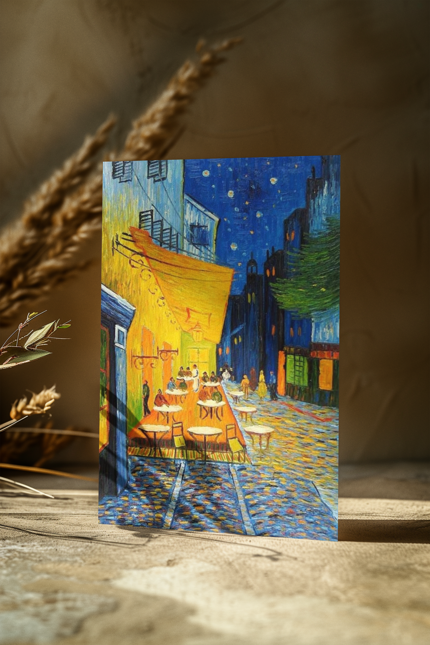 Van Gogh 4x malerier serie - Kunsttrykk A5 #2 Night Cafè A5 (14.8 cm x 21 cm)