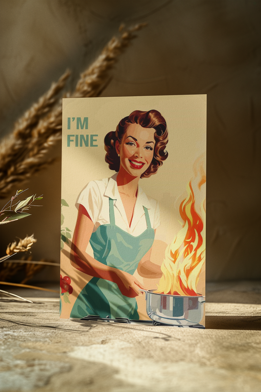 Kunstnerkort Blanding Samling A5 #1 I`m Fine A5 (14.8 cm x 21 cm)