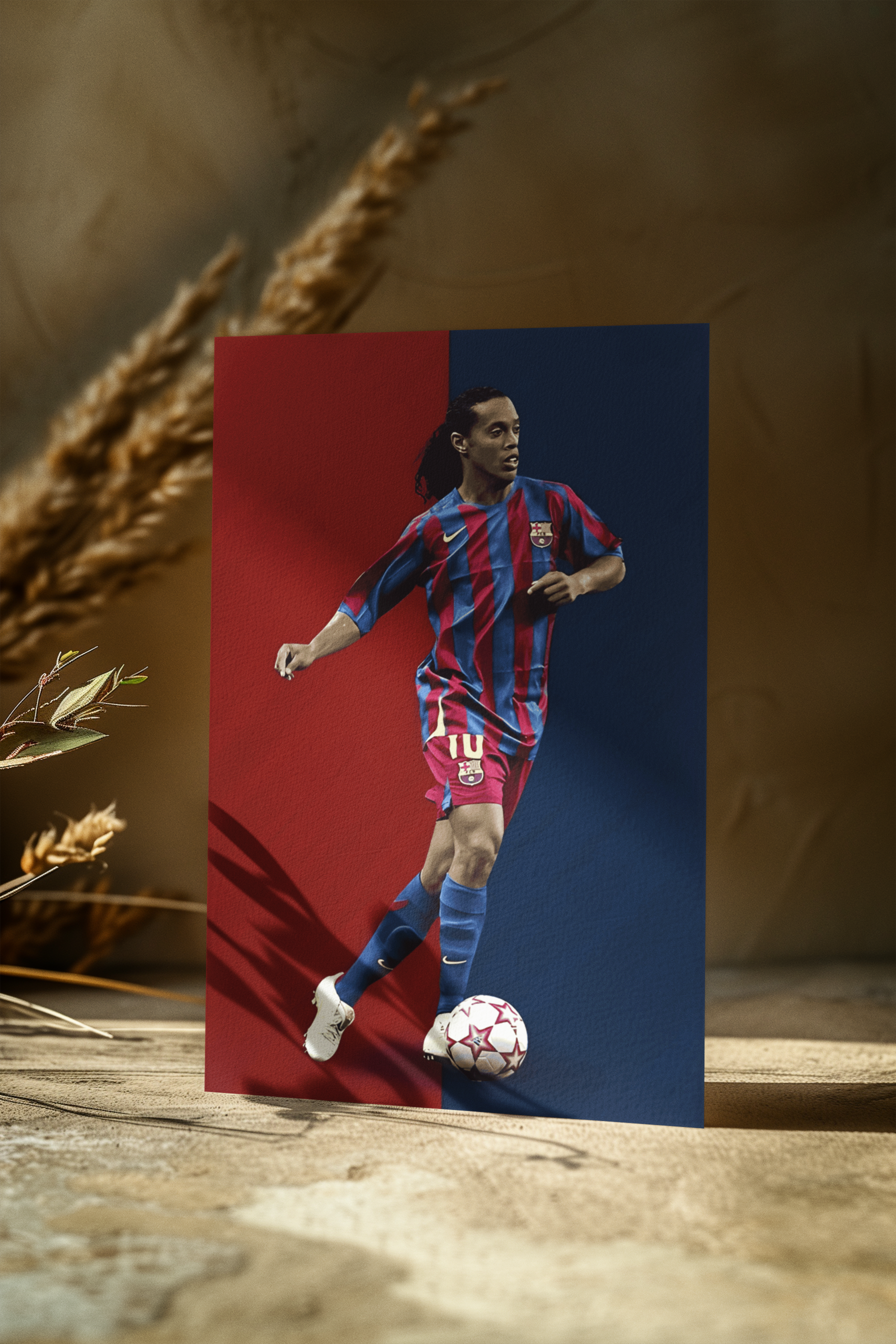 Kunstnerkort Blanding Samling A5 #13 Ronaldinho A5 (14.8 cm x 21 cm)