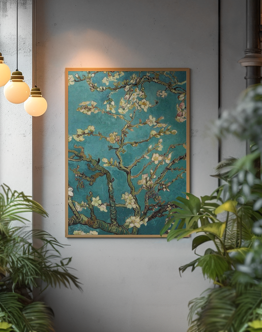 Kunstplakater • Blanding av ulike verk Van Gogh - Almonds (Blå versjon)