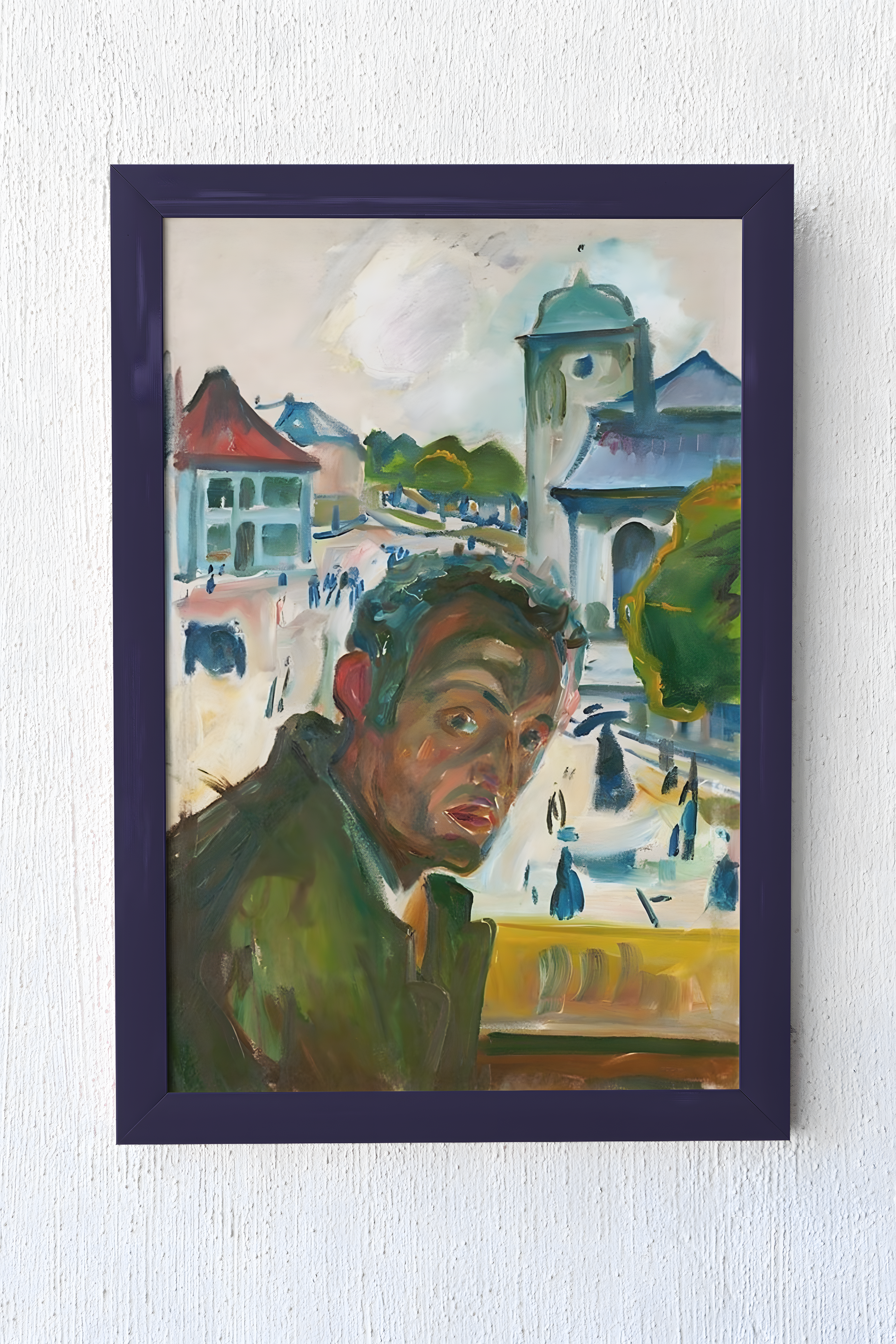 Edvard Munch Kunstsamling • Blanding av ulike verk #8 Self-portrait in Bergen 1916