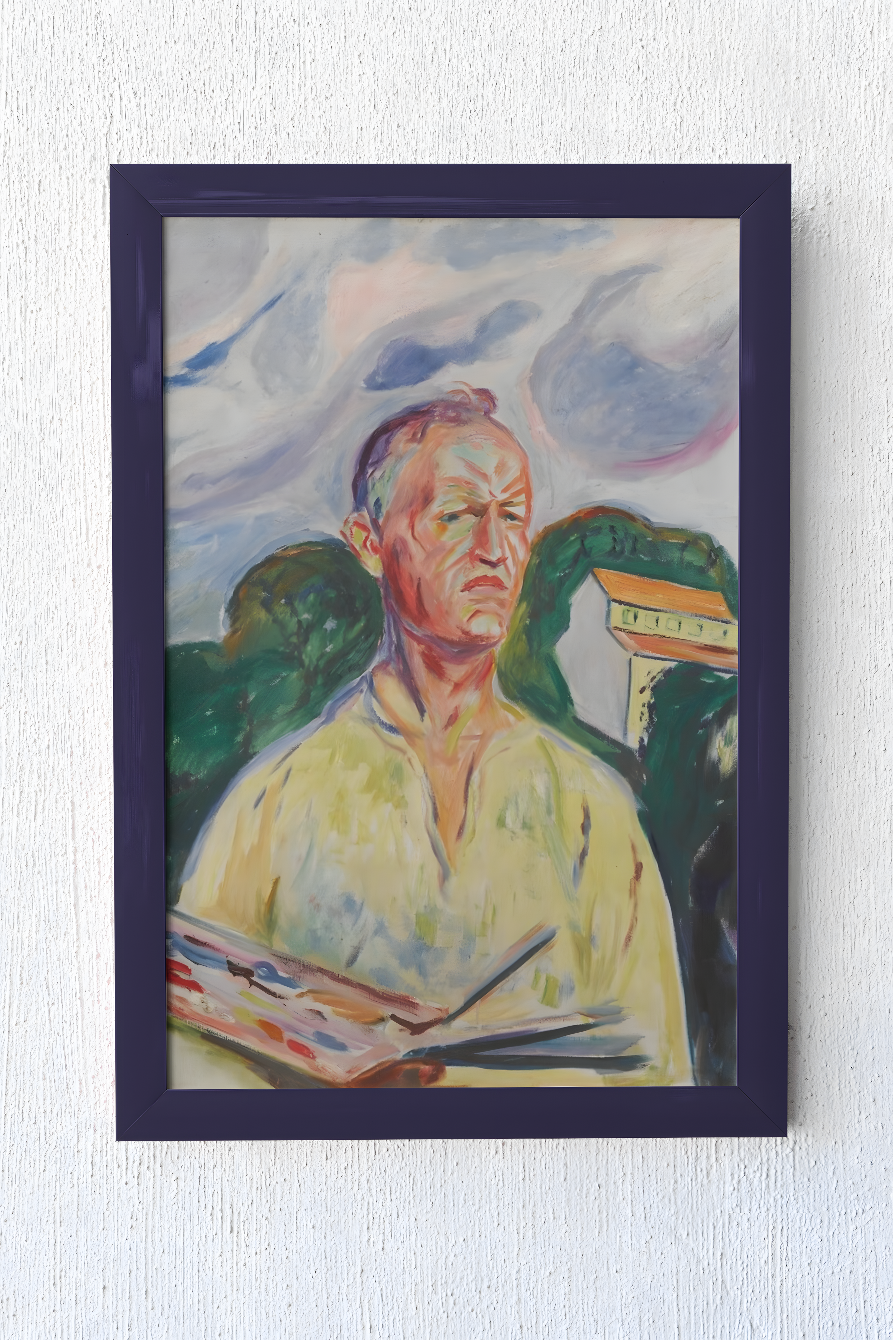 Edvard Munch Kunstsamling • Blanding av ulike verk #10 Self-portrait with palette