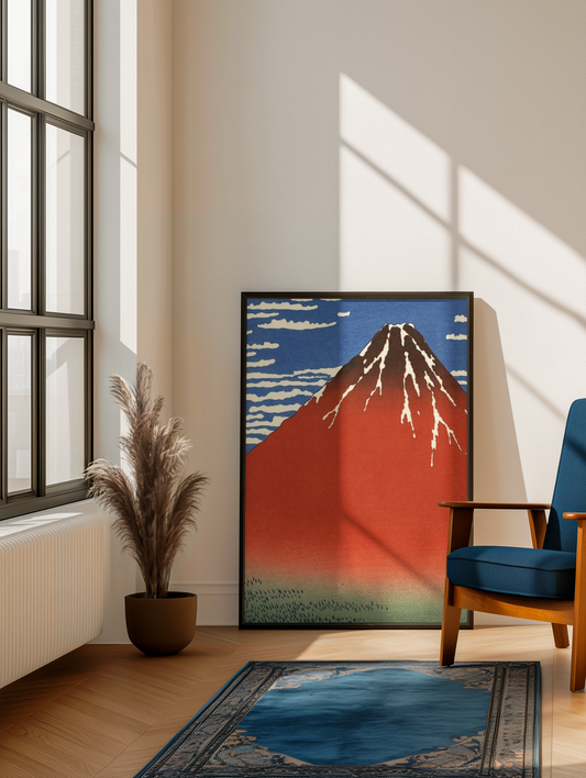 Katsushika Hokusai - Fine Wind, Clear Morning (Red Fuji)