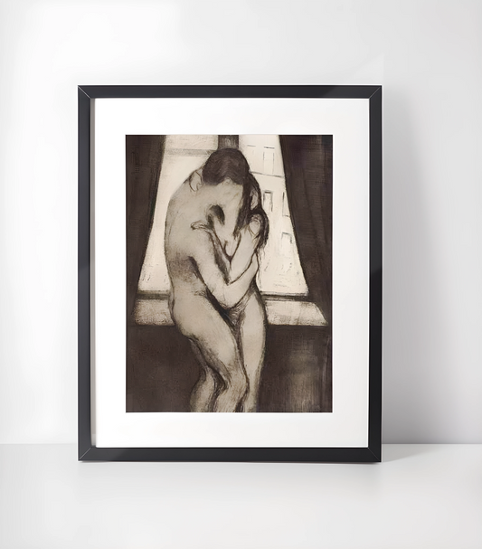 Edvard Munch Nakne Malerier Kunstsamling - Kunsttrykk A3+/A3 - Uten ramme #11 Edvard Munch - Kysset