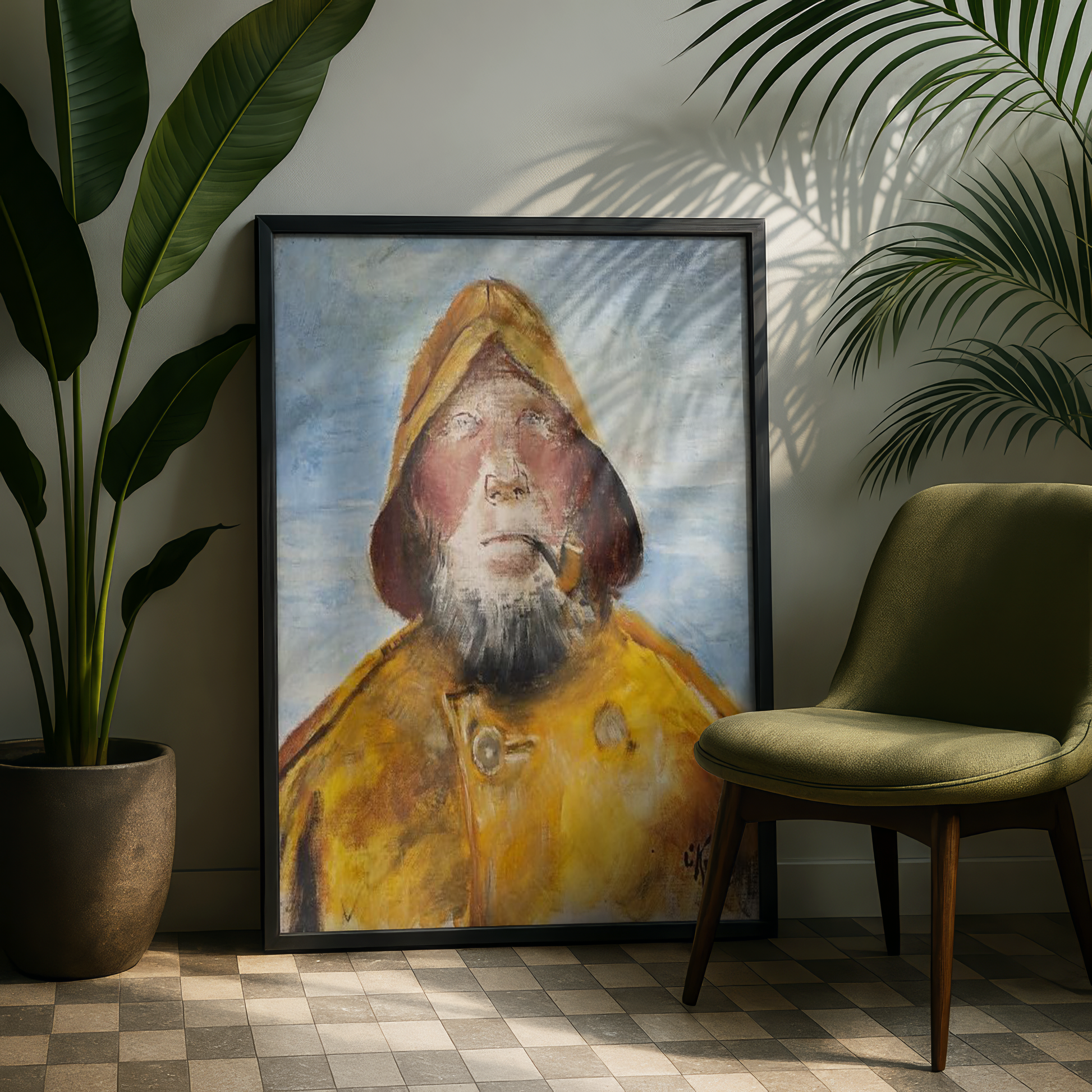 Christian Krohg - Fisker med pipe