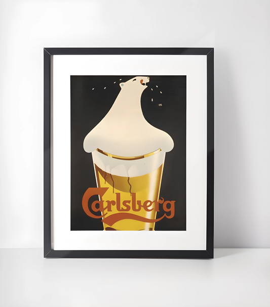 Kunst til Bar - Kunstsamling - Kunsttrykk A3+/A3 - Uten ramme #9 Carlsberg Isbjørn