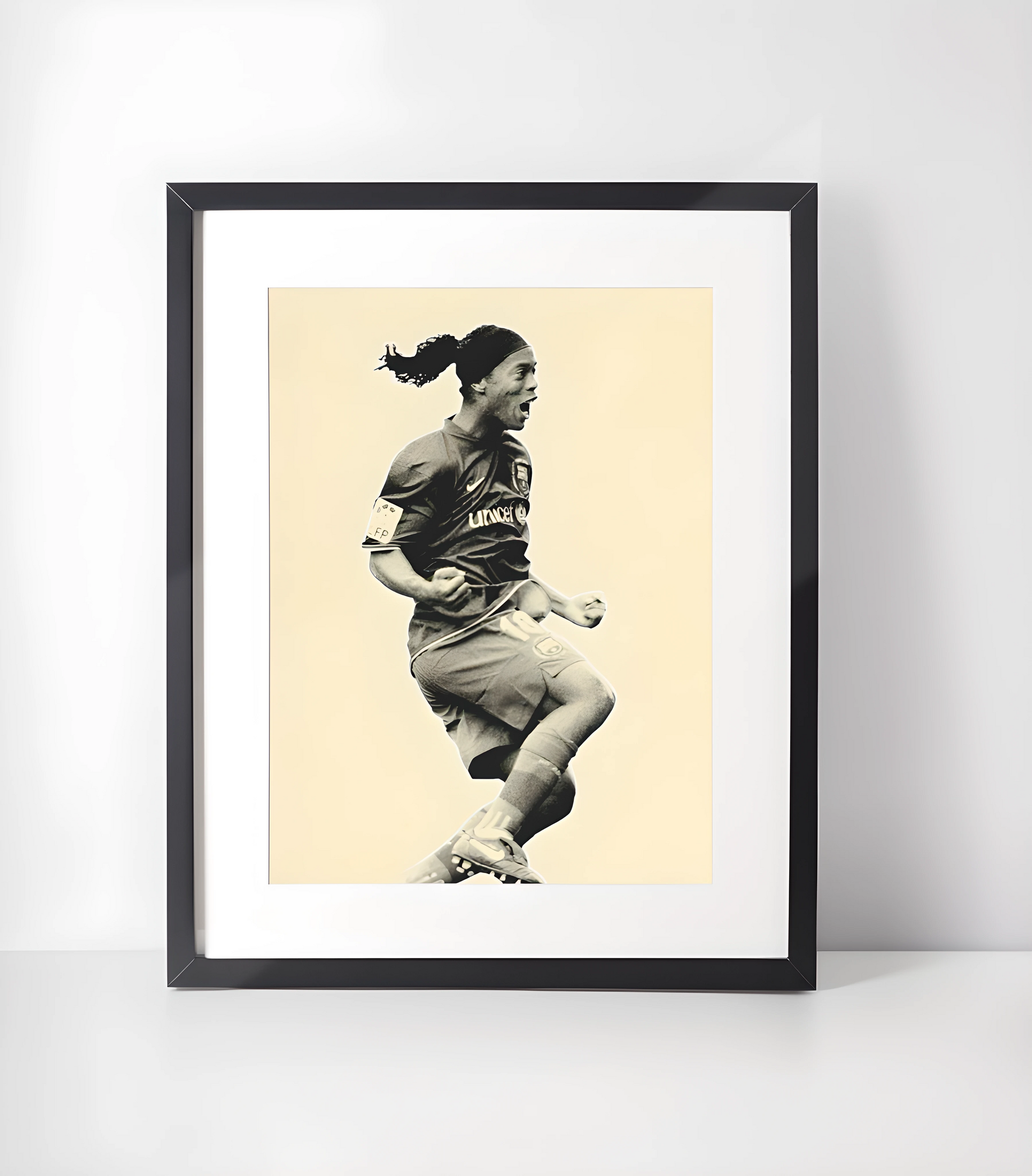 Kenny Dalglish - Fotball Ikoner Kunstsamling - Kunsttrykk A3+/A3 - Uten ramme #6 Ronaldinho Barcelona