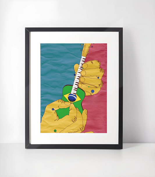 Limited Edition Kunst- Blanding Musikk - Kunsttrykk A3+/A3 - Uten ramme #1 Bossa Nova Brasil