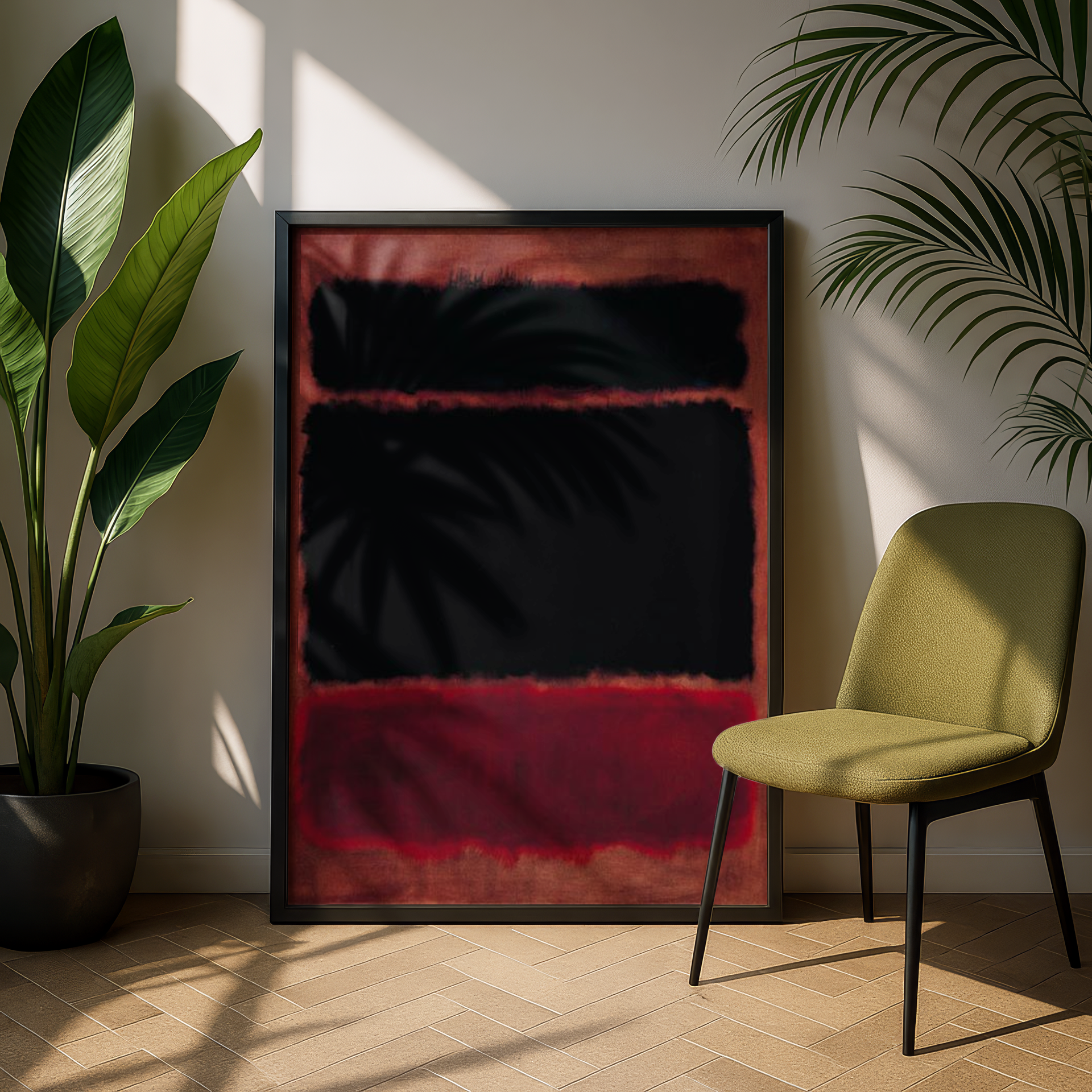 Mark Rothko - Black in Deep Red (1957)