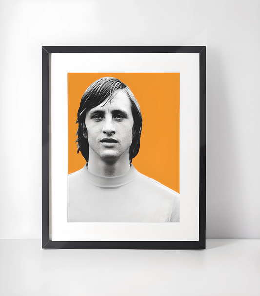 Kenny Dalglish - Fotball Ikoner Kunstsamling - Kunsttrykk A3+/A3 - Uten ramme #8 Johan Cruyff