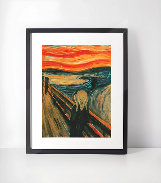 Draugen - Mørk og Dyster Kunst - Samling - Kunsttrykk A3+/A3 - Uten ramme #6 Skrik av Edvard Munch