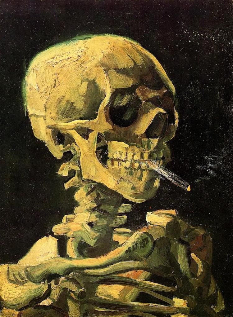Vincent van Gogh - Skull of a Skeleton with Burning Cigarette (1886)