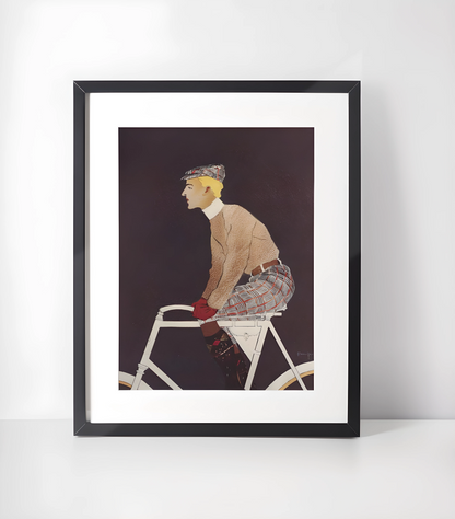 Stilig Retro Sykkel Kunstsamling - Kunsttrykk A3+/A3 - Uten ramme #2 Gammel Peugeot Sykkel Ilustrasjon