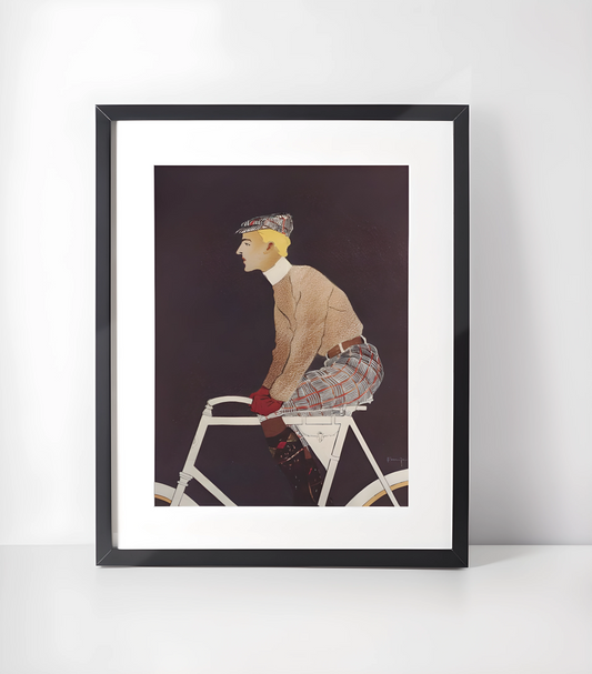 Stilig Retro Sykkel Kunstsamling - Kunsttrykk A3+/A3 - Uten ramme #2 Gammel Peugeot Sykkel Ilustrasjon