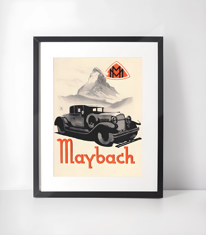 Vintage Kjøretøy Kunstsamling - Kunsttrykk A3+/A3 - Uten ramme #2 Vintage Maybach