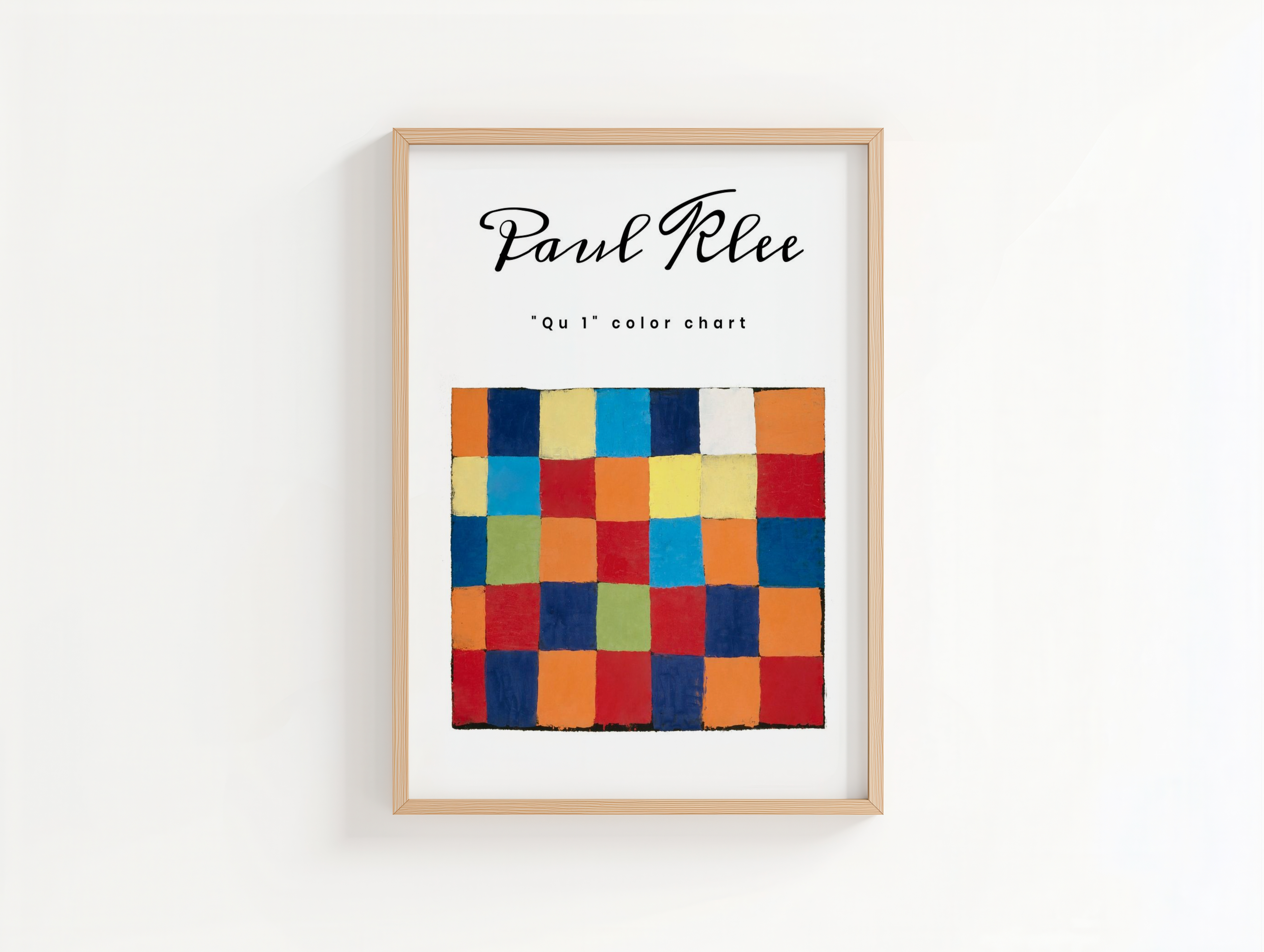 Paul Klee - "Qu 1" Color Chart