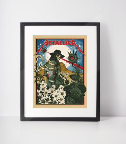 Metallica Illustrasjoner Kunstsamling - Kunsttrykk A3+/A3 - Uten ramme #5 Metallica - Skeleton