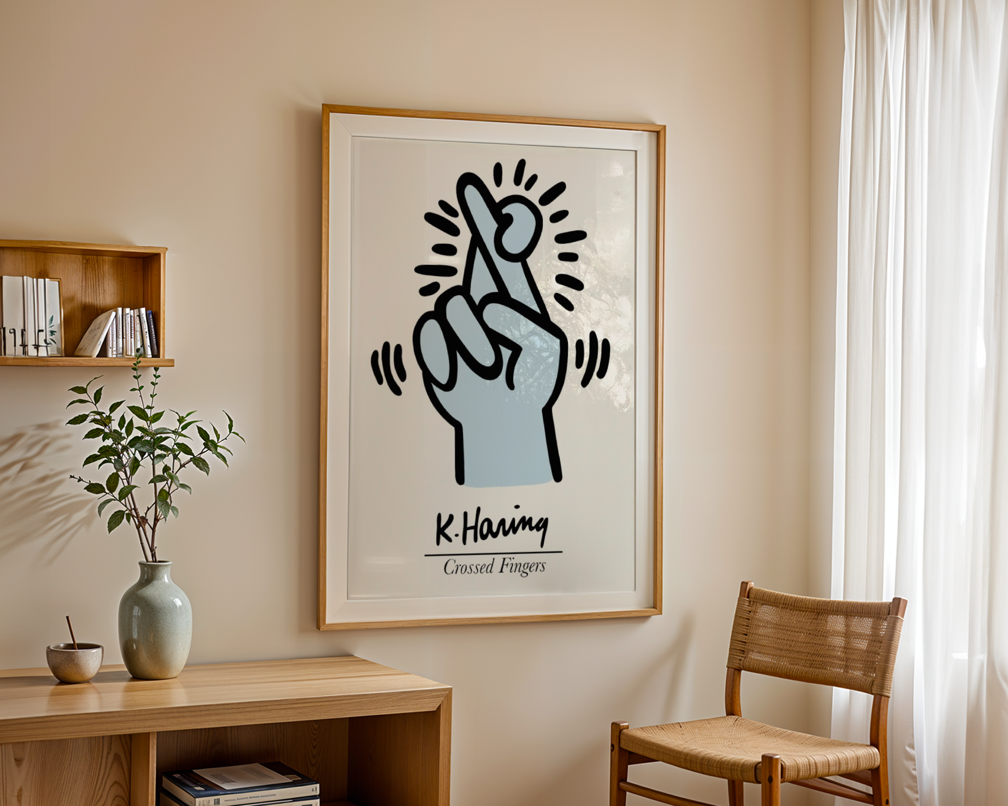 Keith Haring - Crossed Fingers