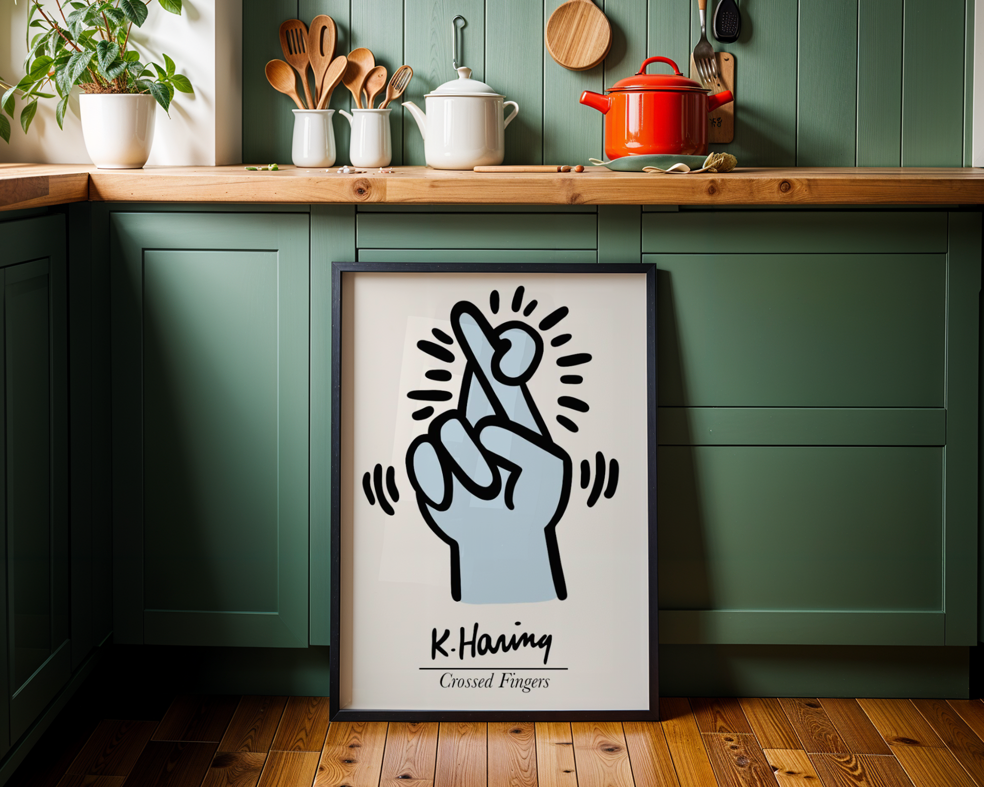 Keith Haring - Crossed Fingers