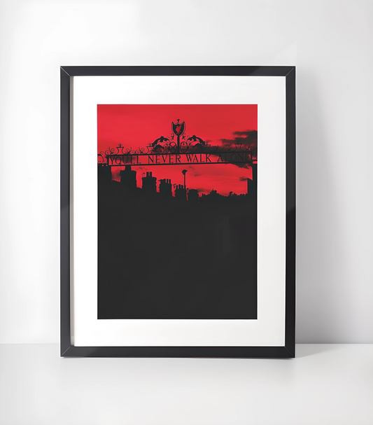 Liverpool Fotballkunst - Samling - Kunsttrykk A3+/A3 - Uten ramme #2 YNWA v2