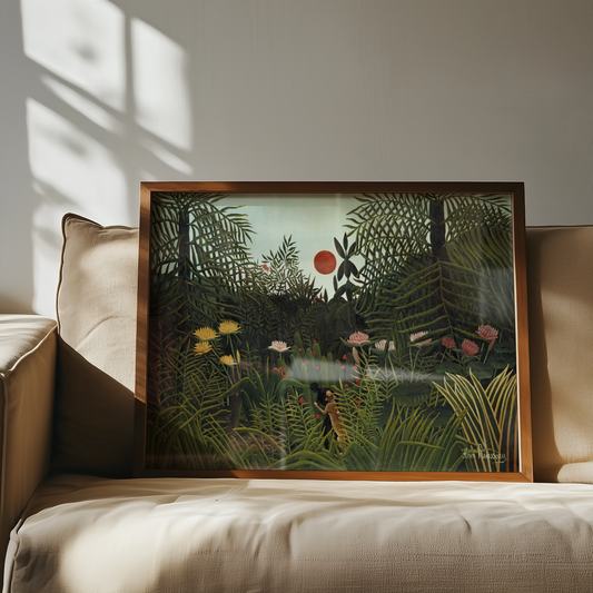 Henri Rousseau - Virgin Forest with Setting Sun (1910)