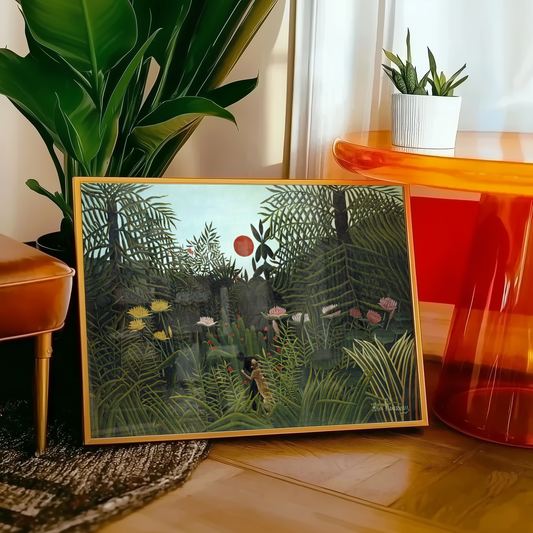 Henri Rousseau - Virgin Forest with Setting Sun (1910)