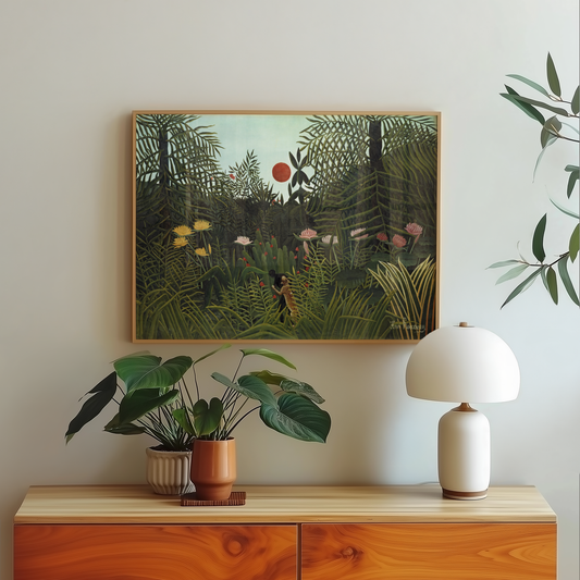 Henri Rousseau - Virgin Forest with Setting Sun (1910)